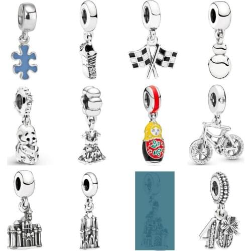 PDD DZ 28 925 Sterling Silver Spring New Charm Pendant with DIY Bracelet Necklace Jewelry Gift Carving Suitable for Women