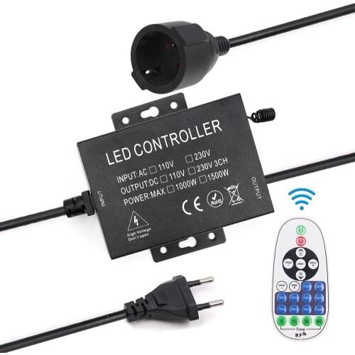 1500W Dimmer Wireless 23keys RF Remote Controller AC 110V 220V for String Light LED Bulbs Lights Strip AU/EU/US Power Plug