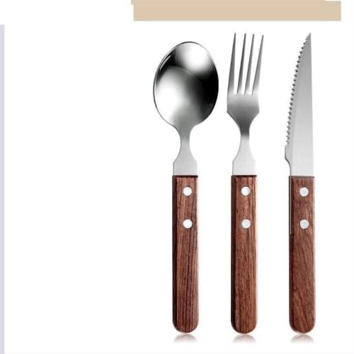 Premium Quality Flatware Rose Wood Handle Forged Cutlery Old English Pattern Knife n Fork