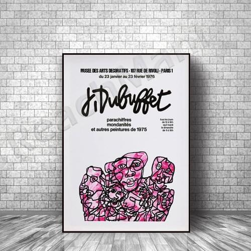 Jean Dubuffet 1975 Exhibition Poster | Vintage Art Exhibition Poster