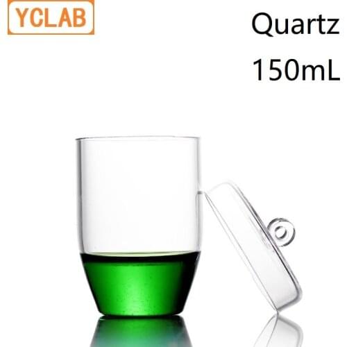 YCLAB 150mL Quartz Crucible with Lid Highly Transparent High Temperature Resistance Laboratory Chemistry Equipment