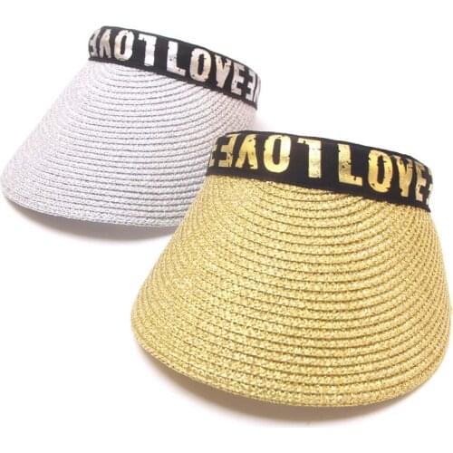 YOYOCORN Magic Tape Panama Women Straw Hat Empty Top 2021 Womens Summer Hat Sun Protection Outdoor Sports Fishing Beach Chapeau