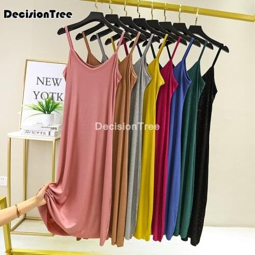 2021 full slips women long slip sexy intimates slip nightwear babydoll sexy underdress solid petticoat bodycon camisole