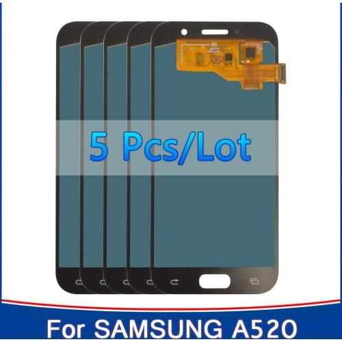 Wholesale 5 pieces TFT LCD For Samsung Galaxy A5 2017 A520F SM-A520F A520 LCD Display Touch Screen Digitizer Glass Assembly