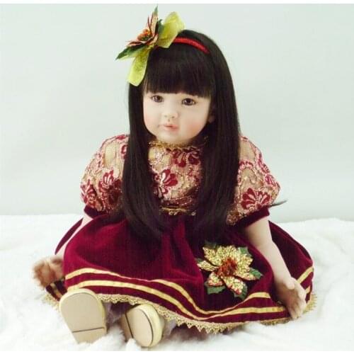 22inch Christmas Gift Doll Reborn Babies Doll Realistic Real Looking Soft Silicone Reborn Baby Dolls Bonecas Brinquedos