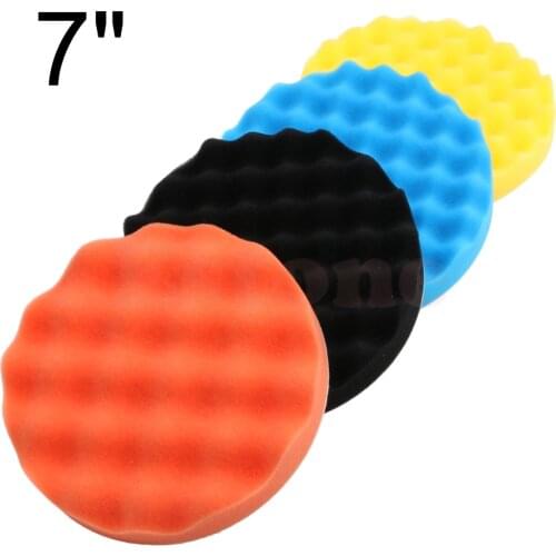 4Pcs 7 inch Buffing Polishing Sponge Pads Kit For Car Polisher Buffer