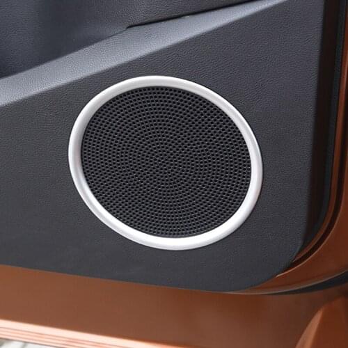 ABS Chrome For Ford Escape Kuga 2013 2014 Car Accessories Door Stereo Speaker Collar Ring Cover Trim Car Sticker Styling 4Pcs