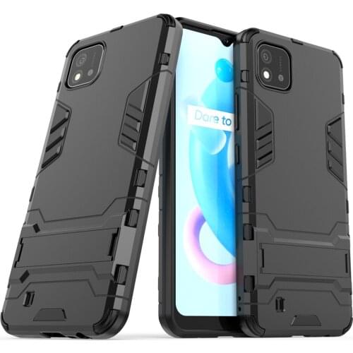 Kickstand Case For Oppo Realme C20 Case C 20 Shockproof Armor TPU + PC Tough Cover For Oppo Realme C20 C 20 6.5" Coque Fundas
