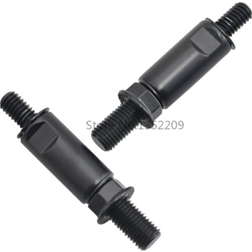 Black Motorcycle Raised Mirror Mount Adaptors Rear View Mirrors Screw Fits For Victory Suzuki Kawasaki Indian Honda Models