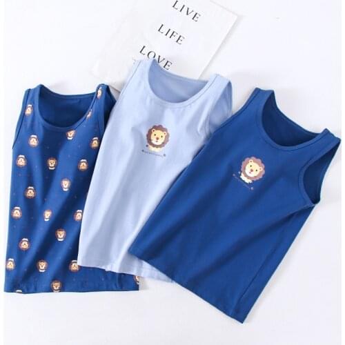 Childrens T-shirt 3PCS Set Pure Cotton T-shirts Kids Boy Girl Cute Summer Tops Toddler Cartoons Comfort Underwear Vest Tees