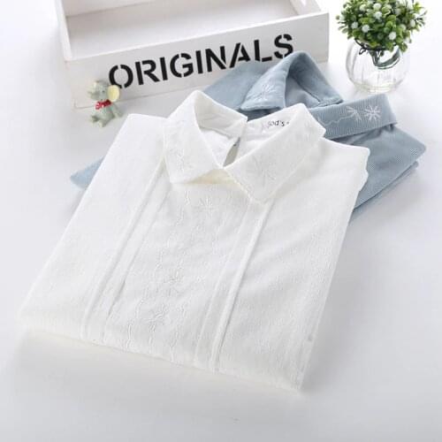 Dioufond Blouses With Embroidery