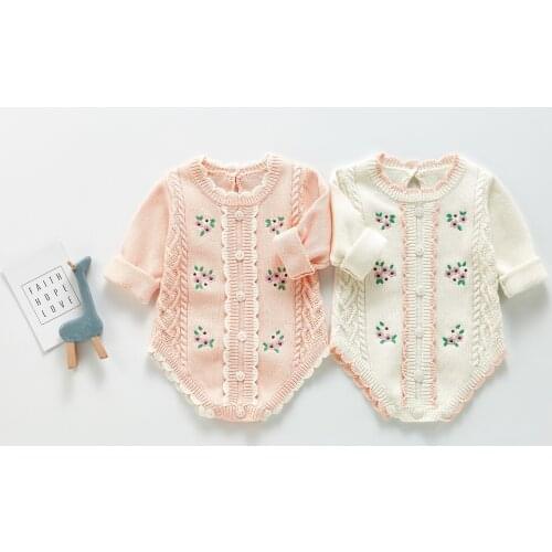 New Newborn Infant Kids Baby Girl Autumn Causal Bodysuits Spring Autumn Long Sleeve Floral Cotton Soft Jumpsuits Outfit for Girl