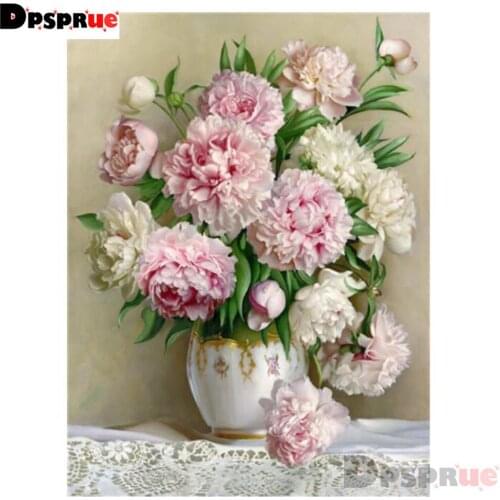 Dpsprue Diamond Painting Kit Cross stitch Full Square/Round Diamond Embroidery Flower 5D DIY Mosaic Home Decoration Gift DC03