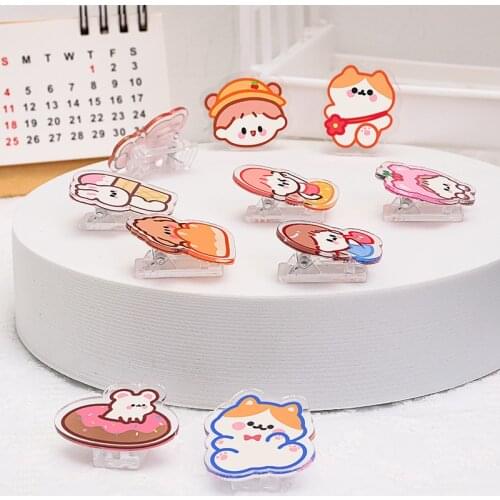 New Arrival Cute 1pcs Kawaii Paper Clip Decorative Bookmark Binder Clips Memo Clip School Office Stationery