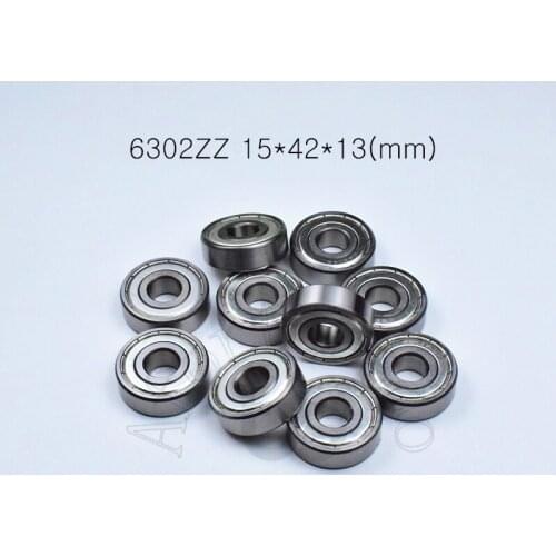 6302ZZ 15*42*13(mm) 1Piece free shipping bearings 6302 6302Z 6302ZZ chrome steel deep groove bearing
