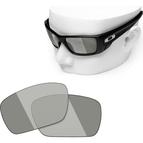OOWLIT Polarized Replacement Lenses of Grey Photochromic for-Oakley Fuel Cell Sunglasses