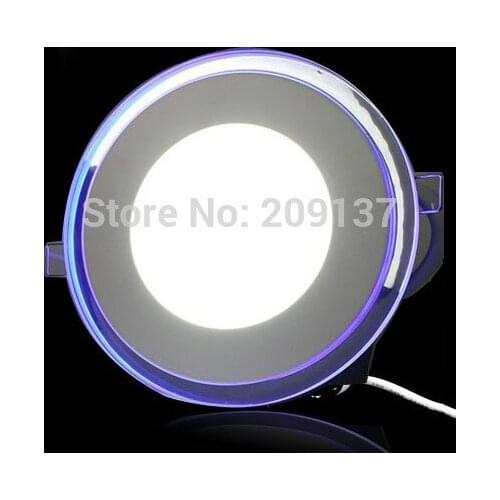 Thickness New 10W 15W 20W LED panel light blue beside color Round panel lights AC 85V265V downlight ceiling lamp