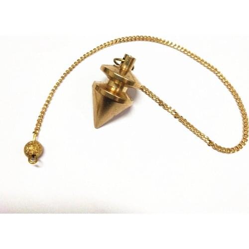 Reiki pendulums for dowsing pendulum pendant male Dowsing Healing Pyramid spiritual Charms Chakra Amulet gold rose gold Copper