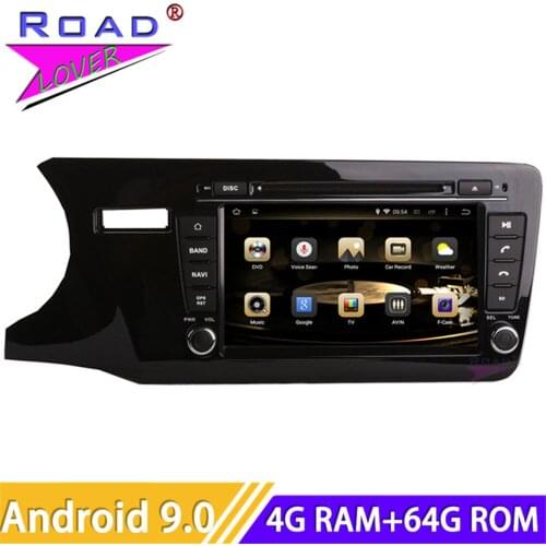 Roadlover Android 9.0 Car Multimedia DVD Player Radio For Honda City 2014- Stereo GPS Navigation Automagnitol 2Din 8" HD Monitor