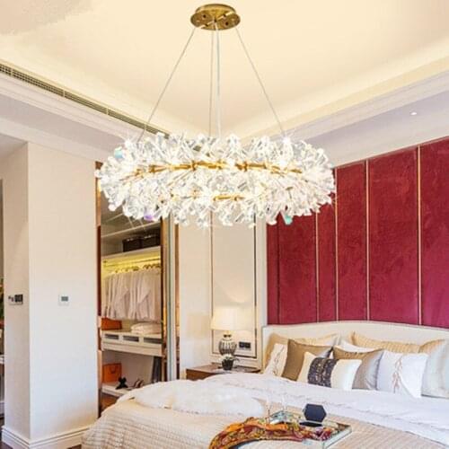 Luxury LED chandelier ring lamp for living room modern Nordic hotel restaurant LED chandelier lustre led chandelier for kids