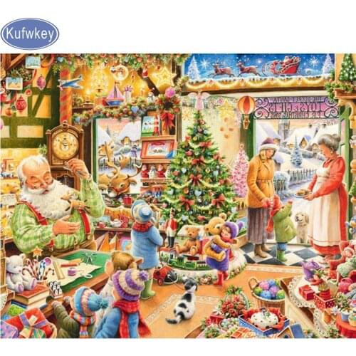 Christmas Shop Nature needlework 5d diy diamond painting cross stitch full square diamond embroidery diamond mosaic Decoration