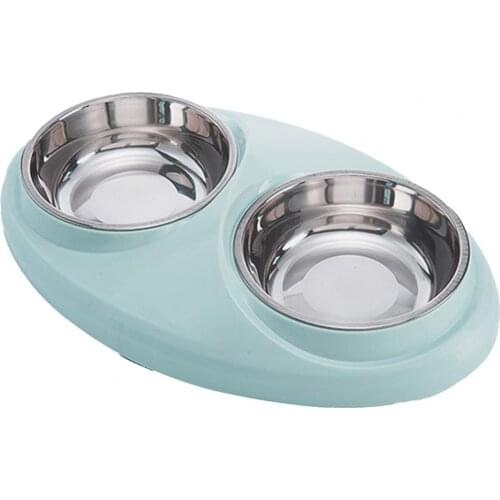 Double Bowls Detachable Food Water Feeding Pet Tableware Stainless Steel Dog Feeder for Cat Pet Products
