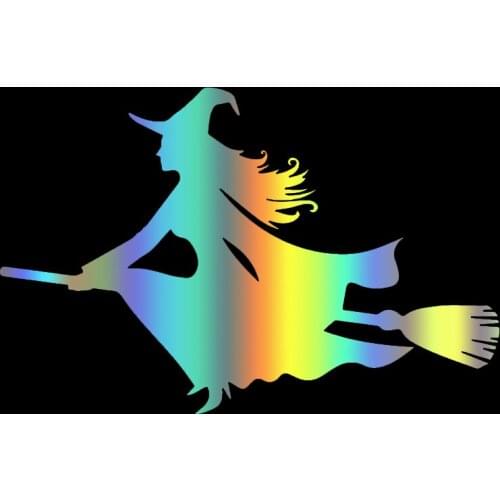S51625# Various Sizes/Colors Car Stickers Vinyl Decal Cute Witch V2 Motorcycle Decorative Accessories Creative Waterproof