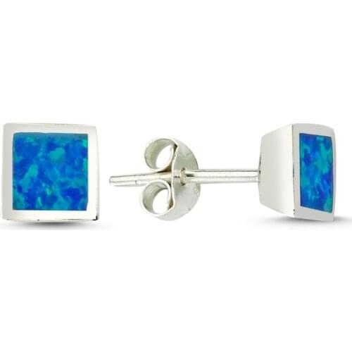 KUTAYDAN Opal Earrings 925 Sterling Silver