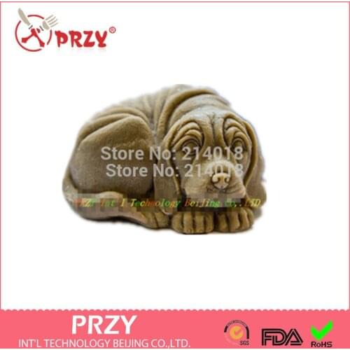 DIY Sell hot 3D dog shaped silicone mold fondant Cake decoration mold Handmade soap mold