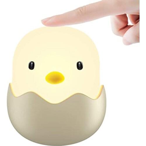 LED Children Night Light For Kids Soft Silicone USB Bedroom Deor GIft Cute Animal Chick Touch Night Lamp