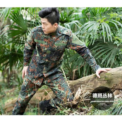 Tactical Us Army Special Forces flecktarn Camo Combat Uniform Military Costume For Men Security Working Field Military Training