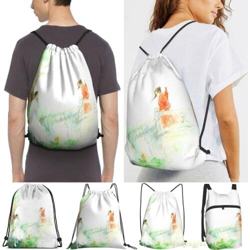 Unisex Drawstring Bags Love O2O C-Drama Women Drawstring Backpacks Men Outdoor Travel Backpacks Training Fitness Bag