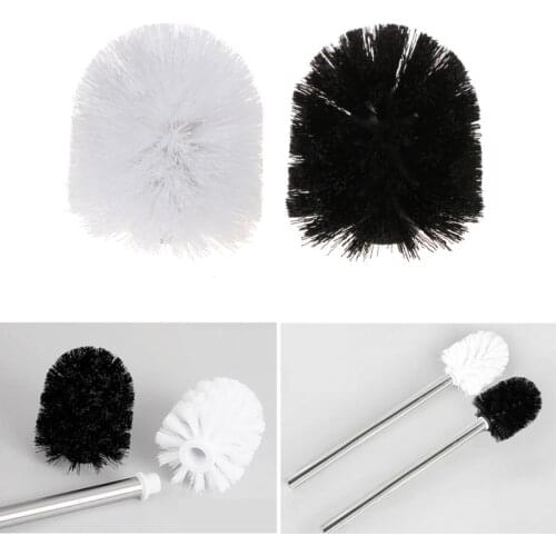 Universal Plastic Toilet Brush Head Replacement White Black Clean Bahroom Tools