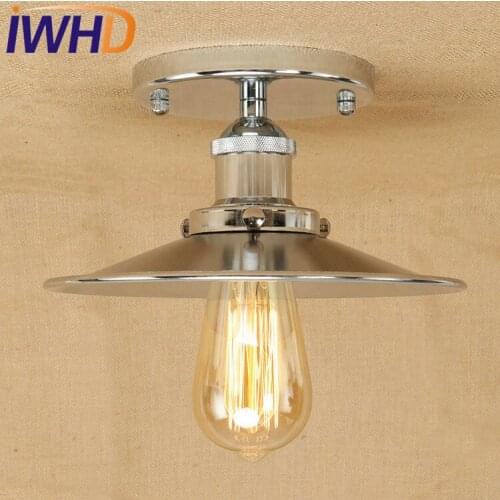 IWHD Edison Loft Style Iron Vintage Ceiling Light Fixtures Industrial Ceiling Lamp Hallway Antique Home Lighting Luminarias