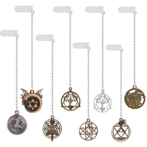 Anime Fullmetal Alchemist Bookmark Edward Homunculus Logo Book Mark Pendant Book Holder Stationery Gift Men Women Jewelry