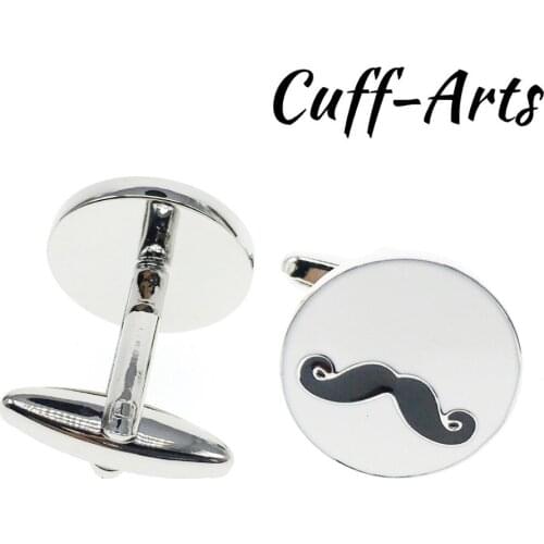 Cuffarts Noveltly Men Cufflinks Fashion Moustache Round Cuff Links Trendy Cufflinks Jewelry Gifts For Men C10007