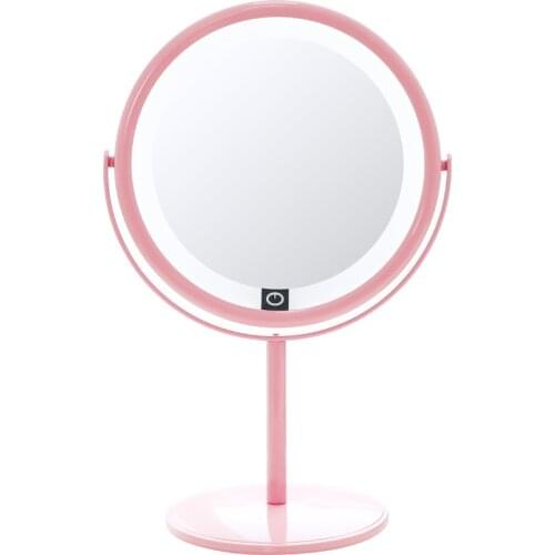 Led Makeup Mirror Magnifying Makeup Mirror With Light Cosmetic Mirrors Round Shape Desktop Vanity Mirror Backlit Mirrors