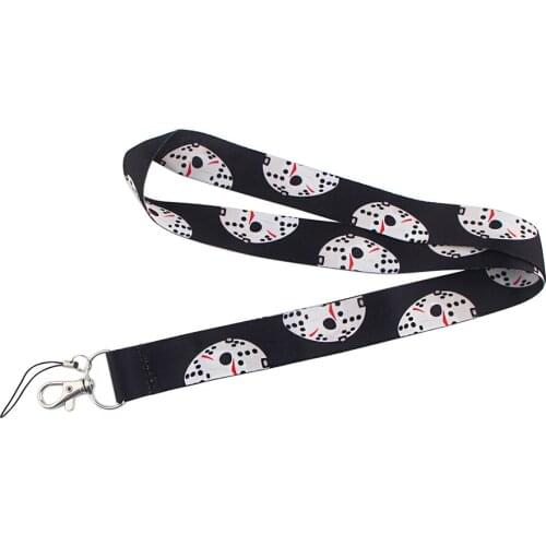 ZF2395 1pcs Horror Movie Character Killer Lanyards ID Badge Holder ID Card Pass Mobile Phone Straps Badge Key Holder Keychain
