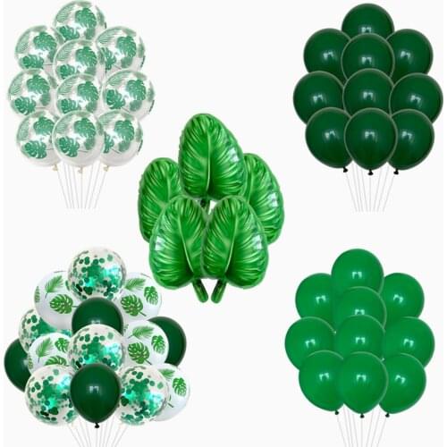 Animal Jungle Palm Tree Leaf Balloon Baloon Latex balloon Birthday balloons Party Inflatable Ballons Safari Party Decor