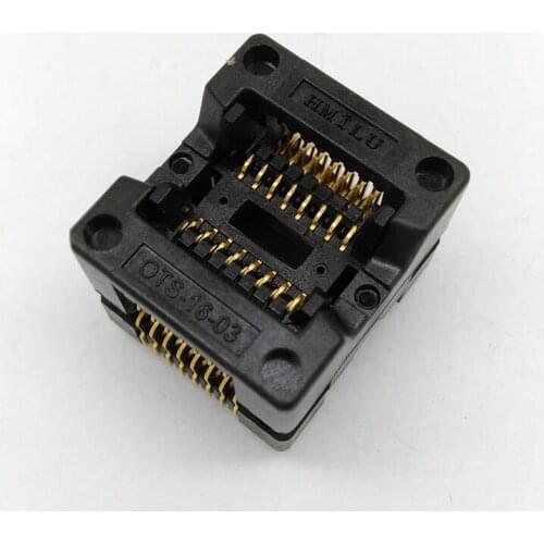 1pcs Narrow body SOP16 aging seat IC test seat Lower press seat ots16-1.27-03 Programming seat Chip holder