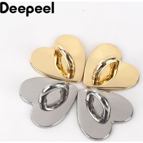 10/20pcs 2.5cm Metal Love O&D Ring Side Clip Buckle DIY Handbag Hook Pendant Bag Hardware Accessories Not Removable Buckles