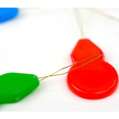 2 PCS/Set Random Color Slivery Hand Machine Sewing Stitch Bow Wire Needle Threader Insertion Tool Hand Sewing Machines