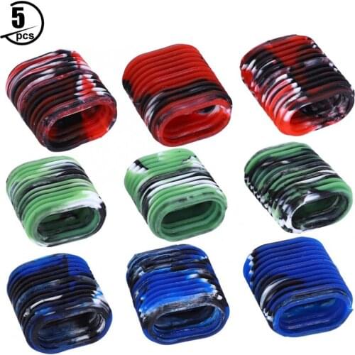 5pcs Elastic Rubber Fishing Reel Grip Non-Slip Ergonomic Reel Handle Cover Knobs Of Handle Fishing Protective Handle Multicolor
