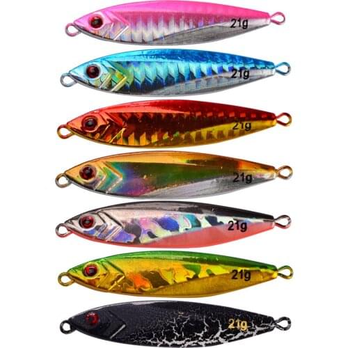 7pcs Lead VIB Fishing 21g Light Lures Metal Jig Spoon Winter Fishing Good For Fishing Jigging Lure Hard Ice Bait