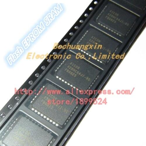Free shipping X28HC64JI X28HC64JI-90 Byte Alterable EEPROM PLCC-32