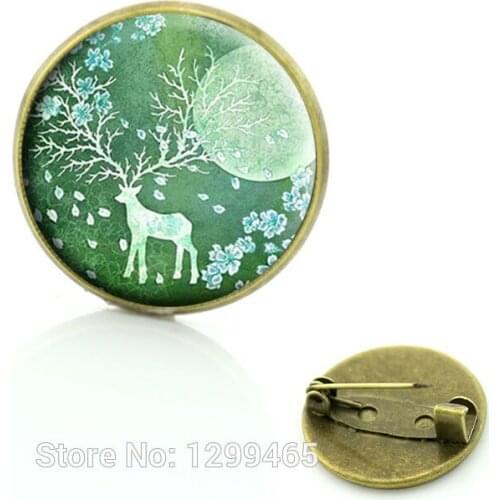 Broche Brooches For Christmas Gift Fashion Alloy Time Gem Brooches/pins Vintage Deer Handmade Jewelry Wholesale Butterfly C95