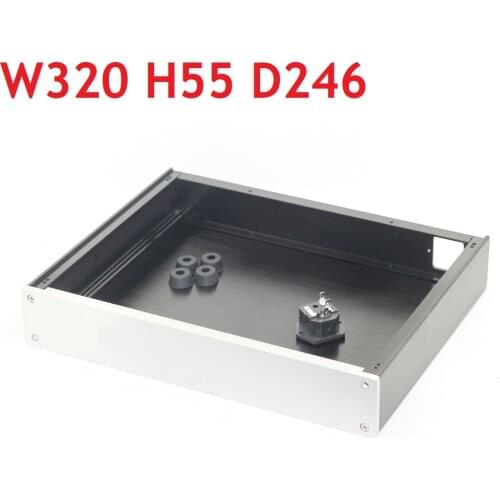 DAC Amplifier Case Aluminum Chassis Power Supply DIY Case Preamp Shell Enclosure BZ3205