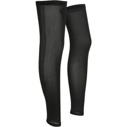 Unisex Summer Outdoor Ice Silk Riding Sunscreen Legs Case Sports High Tube Anti-UV Anti-Slip Running Basketball Knee Sleeve