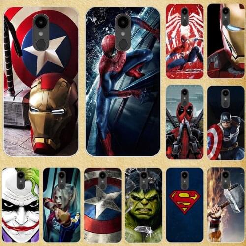 Super Hero Phone Case Cover For LG K11 + K10 K8 K9 K4 2018 2017 2016 Soft Silicone Back Cover Bags Painting Shell