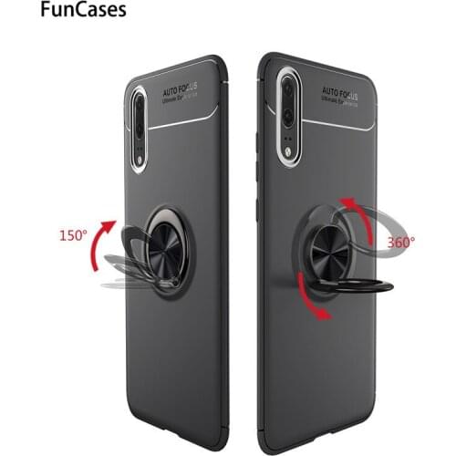 For Huawei Nova3i Stealth Bracket All Inclusive TPU Drop Mobile Phone Case For Honor V20 Car Magnetic Ring Phone Case Huaiwei